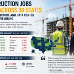 Construction job growth mage with rising stats and numbers