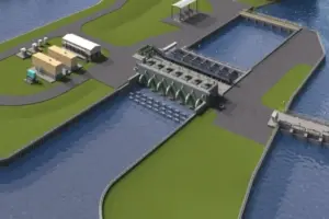 Rendering of the Virginia Flood protection project. The image has been provided by the FlatironDragados