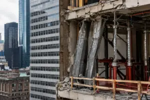 Structural failure at the Manhattan office to residential building