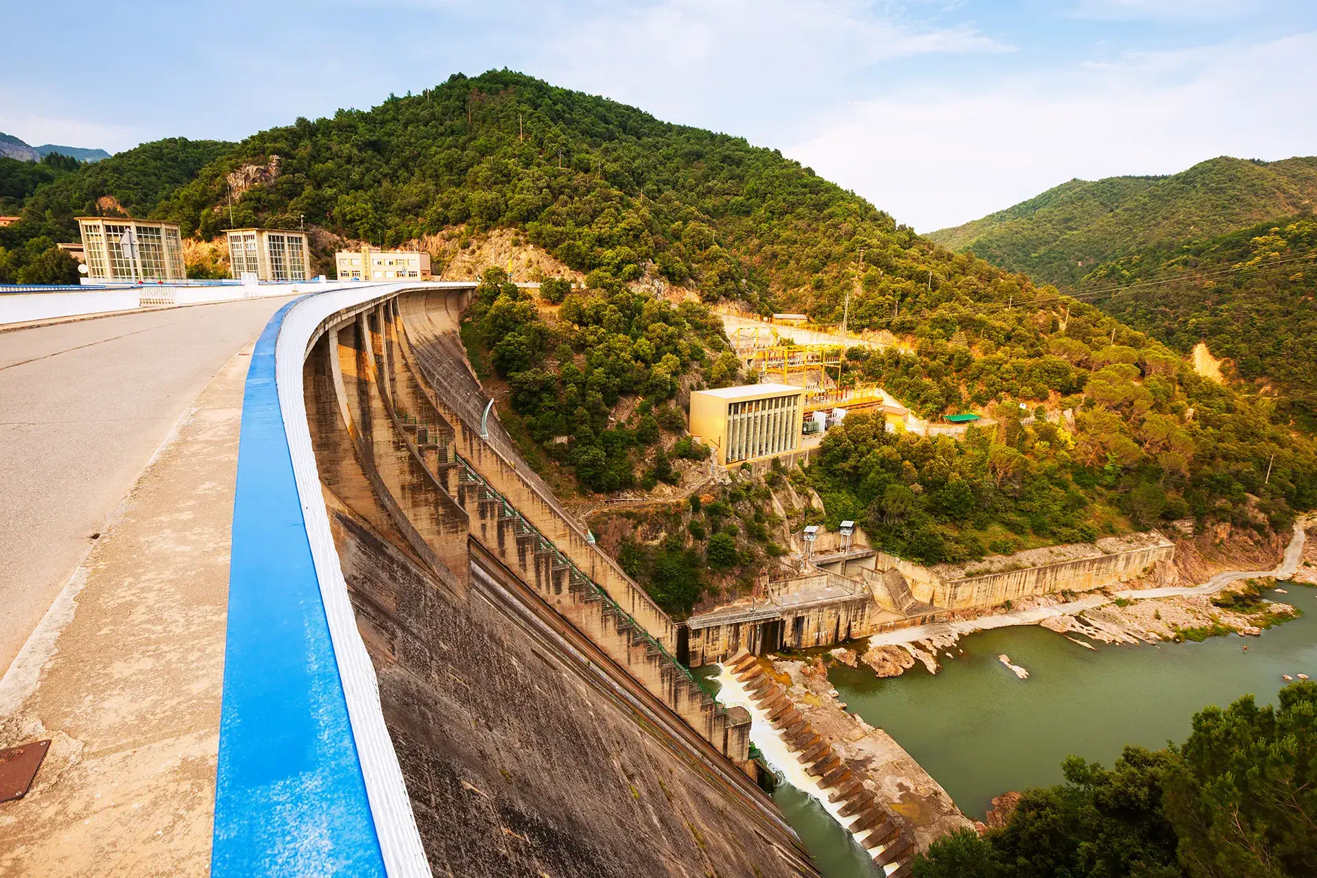 A newly constructed dam in California