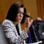Sen. Catherine Cortez Masto speaks at a Senate Finance Committee hearing as she introduces legislation addressing suicide prevention among construction workers.