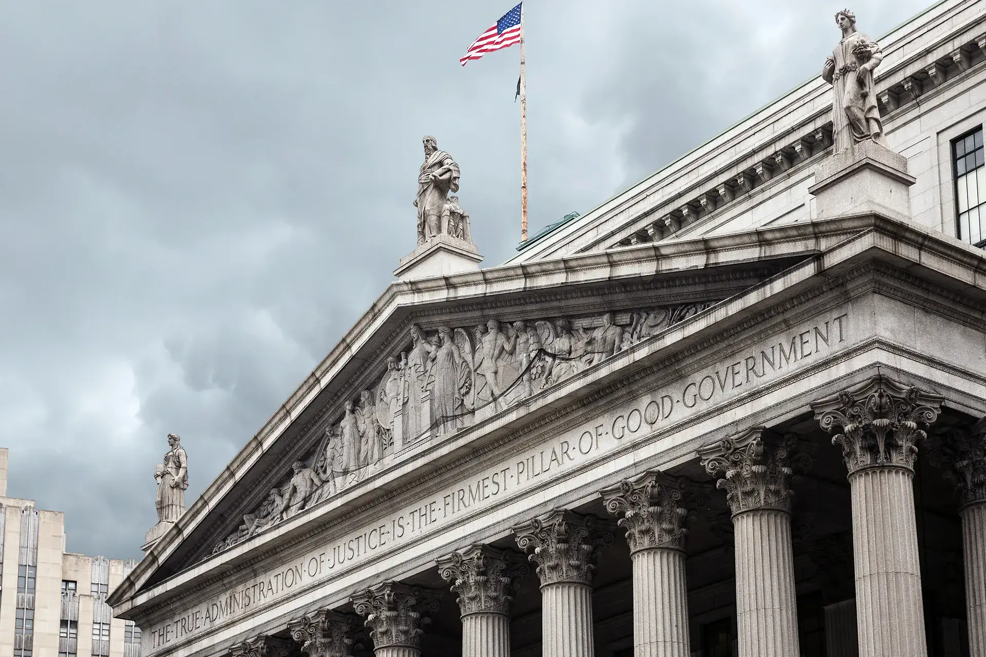 The New York Supreme Court: front elevation view.